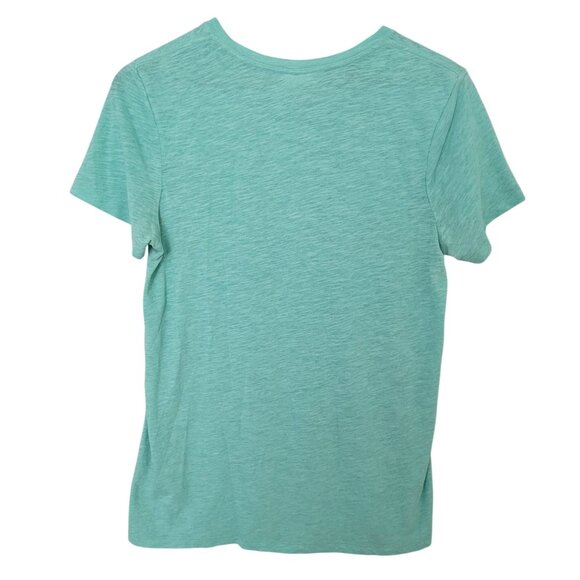 Victorias Secret Pink T-Shirt With Leopard Print Pocket Womens S Green - Picture 2 of 7